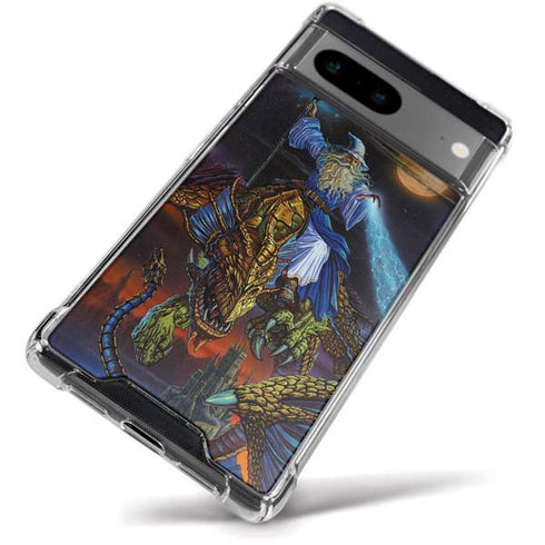 Twilight Tempest Wizard by Ed Beard Jr Google Pixel 8a Clear Case